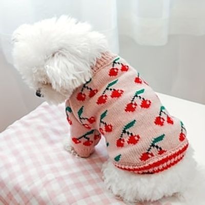 Sweater New Product Warm Wooden Button Bow Knot Hollow Knitted Cherry Cute Lightinthebox