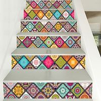 Creative 3D Mosaic Tile Sticker Self adhesive Staircase Decoration Cross border Staircase Sticker Lightinthebox - thumbnail