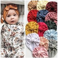 Baby Girls' Active Solid Color Cotton Hats  Caps White  Yellow  Pink Suitable for babies 0-3 years old Lightinthebox - thumbnail