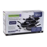 Royalford Non-Stick Cookware Set 12 Pcs - RF5858