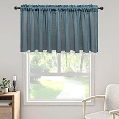 Kitchen Curtains Window Valance Curtains, Short Cafe Curtains Farmhouse For Livingroom, Bedroom, Balcony, Door, Cabinet miniinthebox