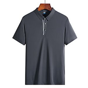 Men's T shirt Hiking Tee shirt Hiking Polo Shirt Short Sleeve Tee Tshirt Top Outdoor Quick Dry Lightweight Breathable Sweat wicking Autumn  Fall Spring Summer Ice Silk Black Green Navy Blue Fishing Lightinthebox