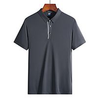 Men's T shirt Hiking Tee shirt Hiking Polo Shirt Short Sleeve Tee Tshirt Top Outdoor Quick Dry Lightweight Breathable Sweat wicking Autumn  Fall Spring Summer Ice Silk Black Green Navy Blue Fishing Lightinthebox - thumbnail