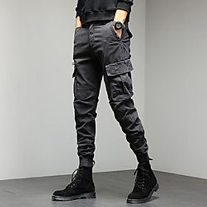 Men's Work Pants Hiking Cargo Pants Track Pants 6 Pockets Military Fashion Winter Summer Outdoor Windproof Ripstop Breathable Multi Pockets Cotton Bottoms Grey Green Black Hunting Fishing Climbing 28 Lightinthebox
