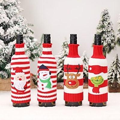 Christmas Wine Bottle Bags Cover, Cute Red Wine Bottle Decorations Bag, Cartoon Christmas Decoration Wine Gift Felt Bag For Hotel Kitchen Table Decoration. Lightinthebox Christmas Wine Bottle Bags Cover, Cute Red Wine Bottle Decorations Bag, Cartoon Christmas Decoration Wine Gift Felt Bag For Hotel Kitchen Table Decoration. Lightinthebox
