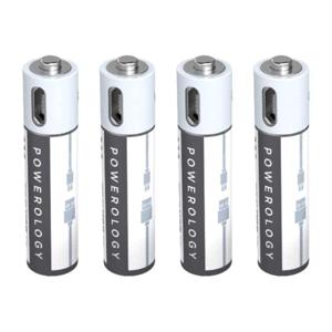 Powerology AA USB Rechargeable Battery (Pack of 4)