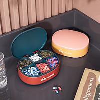 Portable Pill Organizer - Compact, Sealed Pill Case for Traveling, on-the-go Medication Storage - Multi-compartment Waterproof Candy Box for Storing Pills Lightinthebox