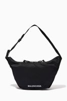 Wheel Sling Shoulder Bag in Recycled Sport Nylon Wheel Sling Shoulder Bag in Recycled Sport Nylon