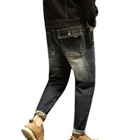 Hip-hop Patchwork Cotton Jean - thumbnail