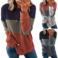 Women Sweatshirts Tie Dye Print Striped Color Block Long Sleeve Comfy Loose Soft Casual T Shirts Pullover Lightinthebox - thumbnail