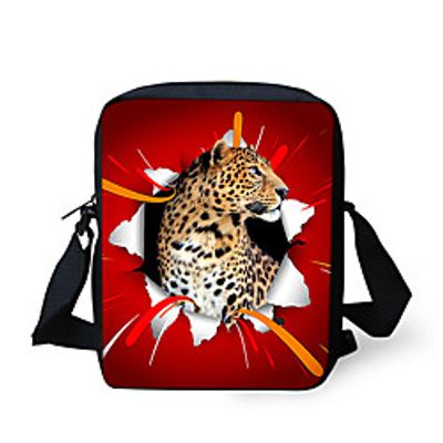 Unisex Bags Oxford Cloth Mobile Phone Bag 3D Crossbody Bag Zipper 3D Daily Holiday Canvas Bag 3D Print Black Lightinthebox