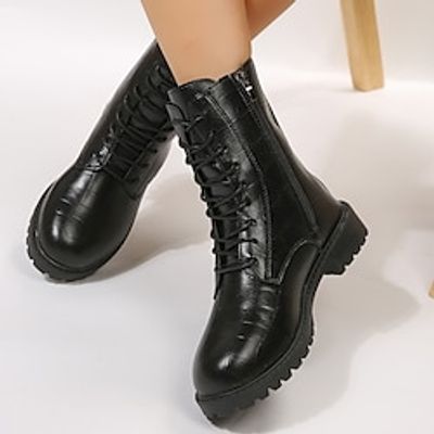 Women's Boots Combat Boots Motorcycle Boots Suede Shoes Outdoor Daily Booties Ankle Boots Block Heel Round Toe Vintage Fashion Elegant Faux Leather Lace-up Floral Matte Black Black Beige Lightinthebox Women's Boots Combat Boots Motorcycle Boots Suede Shoes Outdoor Daily Booties Ankle Boots Block Heel Round Toe Vintage Fashion Elegant Faux Leather Lace-up Floral Matte Black Black Beige Lightinthebox