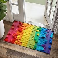 Rainbow Bricks Doormat Non-Slip Oil Proof Rug Indoor Outdoor Mat Bedroom Decor Bathroom Mat Entrance Rug Door Mat Lightinthebox