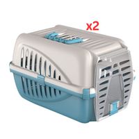 Georplast Panzer Pet Carrier - Blue (Pack of 2)