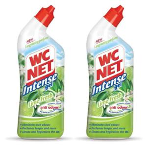 WC Net Toliet Cleaner Liquid Intense Gel Lime Fresh 2 x 750 Gm