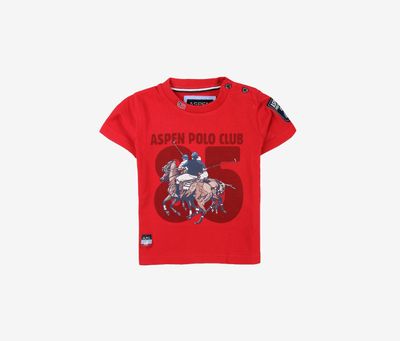 Toddler Boys Short Sleeve Printed Tee Red Toddler Boys Short Sleeve Printed Tee Red