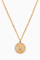 Mini Orb Necklace with Diamonds in 14kt Yellow Gold - thumbnail