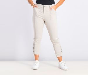 Womens Curvy Ruched-Hem Cropped Pants  Toad Stool