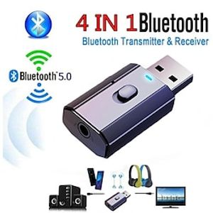 Mini USB Bluetooth 5.0 Audio Receiver Transmitter 4 IN 1 Mini 3.5mm Jack AUX RCA Stereo Music Wireless Adapter For TV Car PC miniinthebox