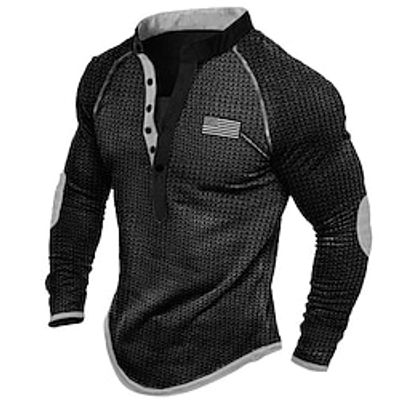 Men's T shirt Tee Waffle Henley Shirt Henley Shirt Tee Top Long Sleeve Shirt Color Block Henley Street Vacation Long Sleeve Patchwork Clothing Apparel Fashion Designer Basic miniinthebox Men's T shirt Tee Waffle Henley Shirt Henley Shirt Tee Top Long Sleeve Shirt Color Block Henley Street Vacation Long Sleeve Patchwork Clothing Apparel Fashion Designer Basic miniinthebox