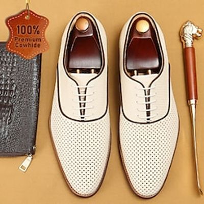 Men's Oxfords Formal Shoes Brogue Dress Shoes British Gentleman Office Career Party Evening Leather Italian Full-Grain Cowhide Comfortable Slip Resistant Lace-up Black White Brown Lightinthebox Men's Oxfords Formal Shoes Brogue Dress Shoes British Gentleman Office Career Party Evening Leather Italian Full-Grain Cowhide Comfortable Slip Resistant Lace-up Black White Brown Lightinthebox