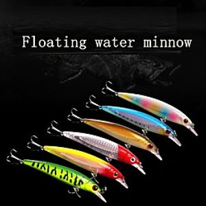1 pcs Fishing Lures Hard Bait Minnow Metal Bait Underwater lifelike Luminous Floating Bass Trout Pike Bait Casting Lure Fishing General Fishing / 3D Eyes miniinthebox