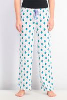 Womens Meow Printed Sleepwear Pants  White Combo - thumbnail