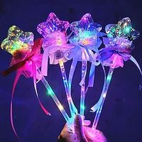 3Pcs LED Magic Fairy Stick Christmas Tree Wands Rave Toy Light-up Magic Ball Wand Glow Stick for Birthdays Novelty Luminous Toy Lightinthebox - thumbnail