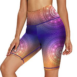 21Grams Women's High Waist Yoga Shorts Biker Shorts Shorts Tummy Control Butt Lift Breathable Purple Fitness Gym Workout Running Summer Sports Activewear High Elasticity Lightinthebox