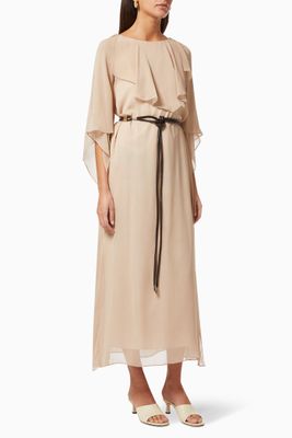 Belted Dress with Ruffles Belted Dress with Ruffles