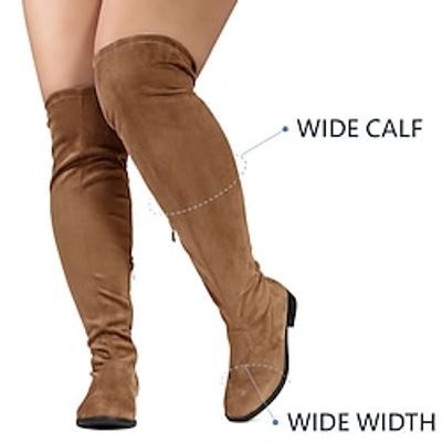 Women's Boots Wide Calf Boots Slouchy Boots Plus Size Outdoor Daily Over The Knee Boots Winter Zipper Flat Heel Round Toe Casual Comfort Minimalism Suede Zipper Solid Color Light Brown Black Red Lightinthebox Women's Boots Wide Calf Boots Slouchy Boots Plus Size Outdoor Daily Over The Knee Boots Winter Zipper Flat Heel Round Toe Casual Comfort Minimalism Suede Zipper Solid Color Light Brown Black Red Lightinthebox