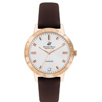 Beverly Hills Polo Club Women's Analog Display Watch & Leather Strap, Brown - BP3387C.422 - thumbnail