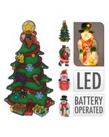 Homesmiths Christmas Window Light 24 x 45 cm 20 LED Assorted 1 Piece
