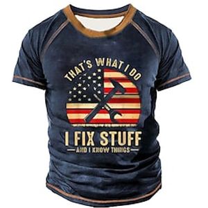 Men's T shirt Tee Tee Graphic National Flag Crew Neck Clothing Apparel 3D Print Outdoor Casual Short Sleeve Patchwork Print Fashion Designer Comfort Lightinthebox