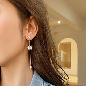 Women's Earrings Geometrical Floral Theme Joy Stylish Simple Boho Earrings Jewelry Golden For Daily Holiday Promise 1 Pair Lightinthebox