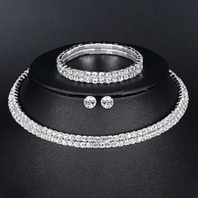 Bridal Jewelry Sets 3pcs Alloy 1 Necklace 1 Bracelet Earrings Women's Personalized Stylish Artistic Classic Precious Round Jewelry Set For Carnival Christmas Street Lightinthebox Bridal Jewelry Sets 3pcs Alloy 1 Necklace 1 Bracelet Earrings Women's Personalized Stylish Artistic Classic Precious Round Jewelry Set For Carnival Christmas Street Lightinthebox