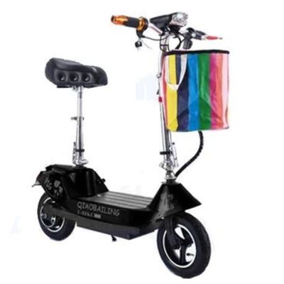 Megastar Megawheels Foldable GoPro Electric scooter 24V With Basket, Black - BD024-BLK (UAE Delivery Only)