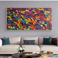 Handmade colorful texture painting Hand Painted Wall Art Modern Abstract Ocean Sunset Landscape oil painting feather painting Home Decoration Decor Lightinthebox