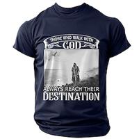 Quotes Sayings God Letter Print Men's Graphic 100% Cotton Shirt Vintage Shirt Short Sleeve Comfortable Tee Summer Fashion Designer Clothing Lightinthebox