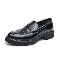 Men's Loafers Slip-Ons Plus Size Height Increasing Shoes Driving Loafers Business Casual PU Comfortable Loafer Black Brown Summer Spring Lightinthebox