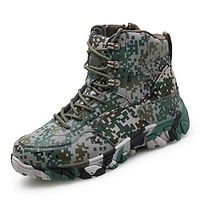 Men's Boots Trekking Shoes Hiking Sporty Outdoor PU Warm Height Increasing Mid-Calf Boots Lace-up Black Army Green Green Fall Winter Lightinthebox - thumbnail