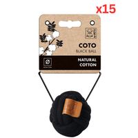M-PETS Coto Black Ball Small Eco Friendly Dog Toy (Pack of 15)