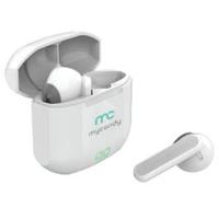 Mycandy TWS175 True Wireless Earbuds with Charging Case Battery Indicator, White