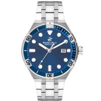 Beverly Hills Polo Club Men's Analog Display Watch & Metal Strap, Silver - BP3404X.390