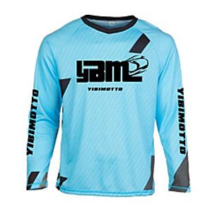 CAWANFLY Men's Long Sleeve Cycling Jersey Summer Blue Bike Top Mountain Bike MTB Road Bike Cycling Quick Dry Sports Clothing Apparel  Micro-elastic Lightinthebox