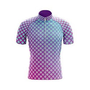 21Grams Men's Short Sleeve Cycling Jersey Summer Spandex Polyester Purple 3D Bike Jersey Top Mountain Bike MTB Road Bike Cycling Quick Dry Breathable Back Pocket Sports Clothing Apparel  Athleisure Lightinthebox