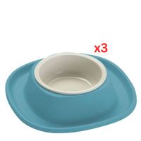 Georplast Soft Touch Plastic Single Bowl Large - Blue (Pack of 3)