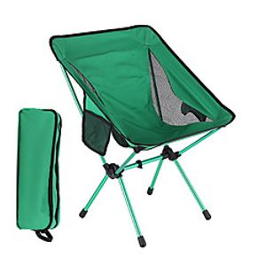 Camping Chair with Side Pocket Portable Ultra Light (UL) Foldable Breathable Oxford Cloth Aluminum Alloy for 1 person Fishing Beach Camping Traveling Autumn / Fall Winter Green / Comfortable miniinthebox