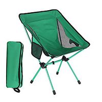 Camping Chair with Side Pocket Portable Ultra Light (UL) Foldable Breathable Oxford Cloth Aluminum Alloy for 1 person Fishing Beach Camping Traveling Autumn / Fall Winter Green / Comfortable miniinthebox - thumbnail