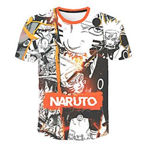 Inspired by Naruto Uchiha Sasuke Anime Cartoon 100% Polyester 3D Harajuku Graphic Kawaii T-shirt For Women's / Men's miniinthebox